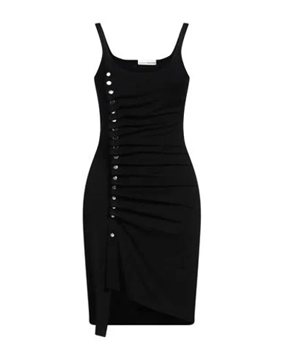 Rabanne Woman Midi Dress Black Size 8 Viscose, Elastane