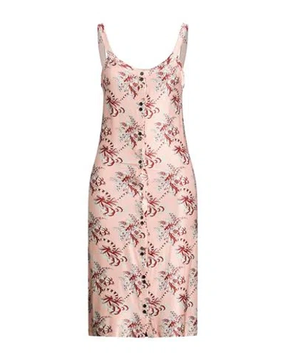 Rabanne Woman Midi Dress Pink Size 8 Viscose, Elastane In Multi