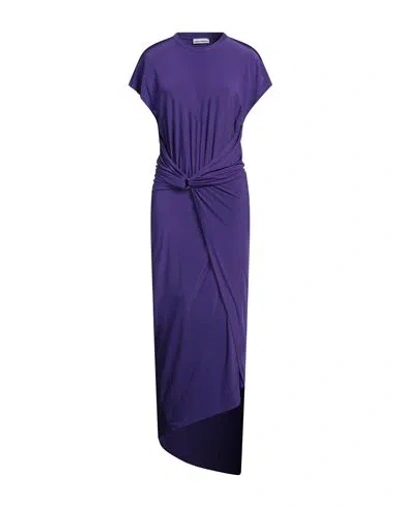 Rabanne Woman Midi Dress Purple Size 10 Viscose, Elastane