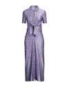 Rabanne Woman Midi Dress Purple Size 6 Viscose, Elastane In Purple