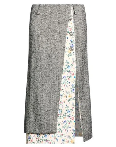 Rabanne Woman Midi Skirt Black Size 10 Wool, Polyamide