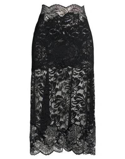 Rabanne Woman Midi Skirt Black Size 4 Polyamide, Elastane