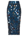 Rabanne Paillette-chainmail Pencil Midi Skirt In Blue