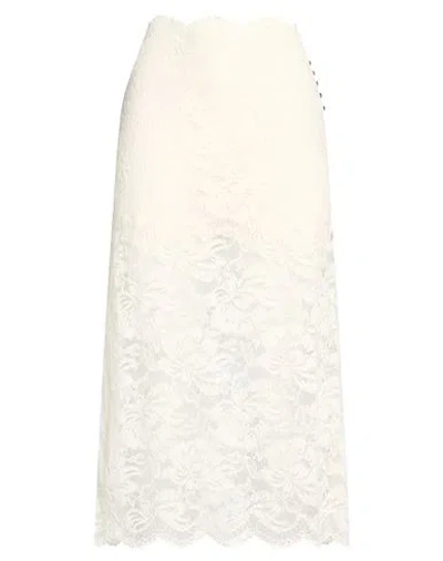 Rabanne Woman Midi Skirt Ivory Size 6 Polyamide, Elastane In Neutral
