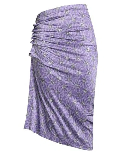 Rabanne Woman Midi Skirt Purple Size 10 Viscose, Elastane