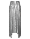Rabanne Woman Maxi Skirt Silver Size 10 Aluminum In Silver