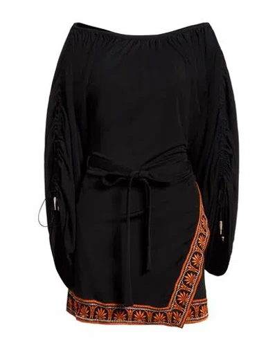 Rabanne Woman Mini Dress Black Size 2 Viscose, Polyamide