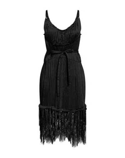 Rabanne Woman Mini Dress Black Size 6 Polyester, Aluminum