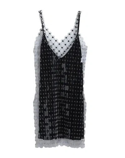 Rabanne Woman Mini Dress Black Size 6 Pvc - Polyvinyl Chloride, Brass, Glass, Zamak
