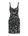 Rabanne Lily Of The Valley Print Corset Dress In Black