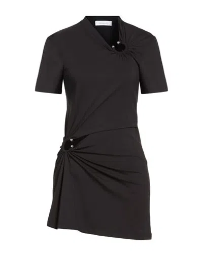 Rabanne Woman Mini Dress Black Size S Cotton, Elastane