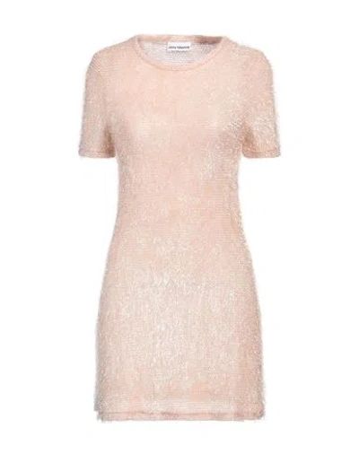 Rabanne Woman Mini Dress Blush Size 6 Polyamide, Viscose In Neutral
