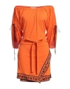 Rabanne Woman Mini Dress Orange Size 2 Viscose, Polyamide