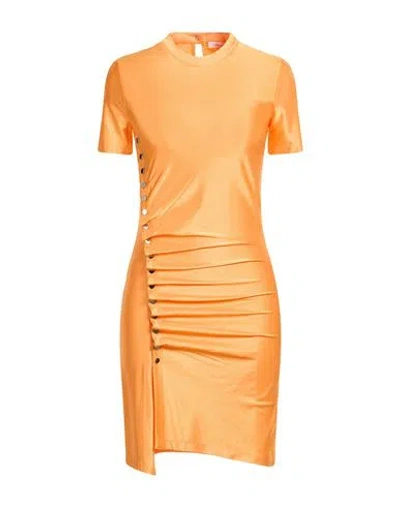 Rabanne Woman Mini Dress Orange Size 8 Viscose, Elastane