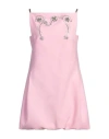 RABANNE RABANNE WOMAN MINI DRESS PINK SIZE 6 WOOL, VISCOSE