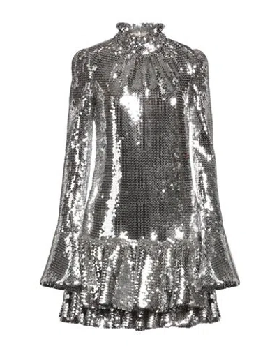 Rabanne Woman Mini Dress Silver Size 4 Polyester