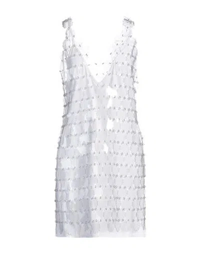 Rabanne Woman Mini Dress Transparent Size 14 Pvc - Polyvinyl Chloride