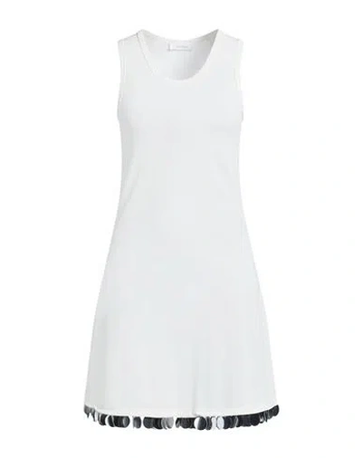 Rabanne Woman Mini Dress White Size Xs Viscose, Polyamide, Elastane