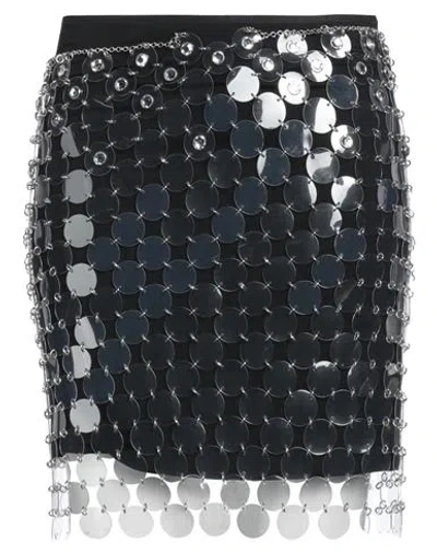 Rabanne Woman Mini Skirt Black Size 8 Viscose, Elastane