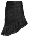 Rabanne Woman Mini Skirt Black Size 8 Viscose, Silk In Black