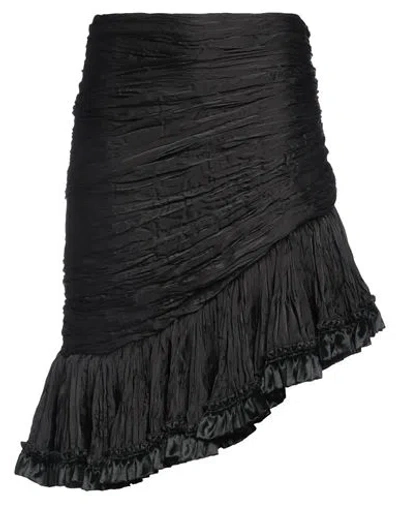 Rabanne Woman Mini Skirt Black Size 8 Viscose, Silk