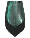 Rabanne Woman Mini Skirt Emerald Green Size 4 Aluminum, Viscose In Green