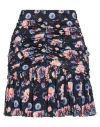 Rabanne Woman Mini Skirt Midnight Blue Size 8 Viscose, Elastane In Blue