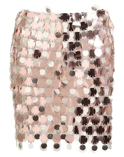 Rabanne Woman Mini Skirt Pink Size 2 Plastic, Brass