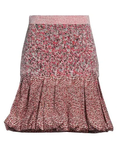 Rabanne Woman Mini Skirt Red Size 6 Cotton, Polyamide, Elastane