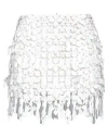 Rabanne Woman Mini Skirt White Size 8 Plastic, Metal In White