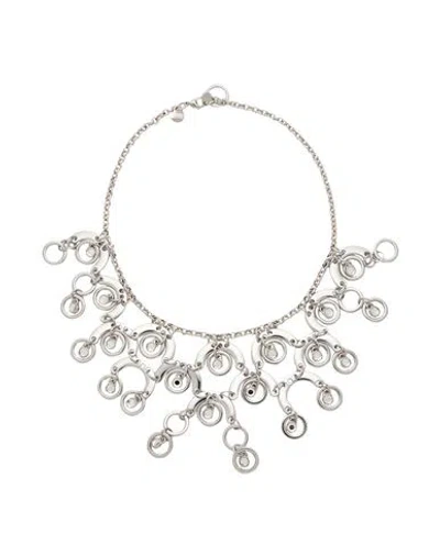 Rabanne Sphere Crystal Necklace In Silver