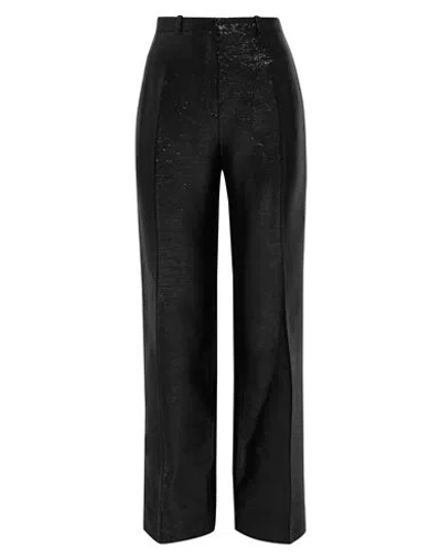 Rabanne Woman Pants Black Size 8 Acetate, Polyamide, Lurex, Elastane