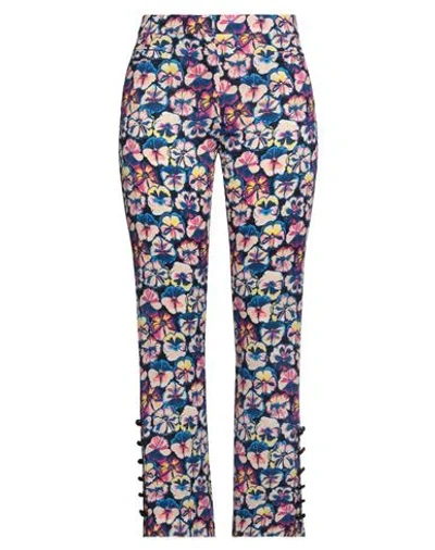 Rabanne Woman Pants Blue Size 8 Viscose, Acetate, Silk