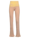 Rabanne Woman Pants Camel Size L Cotton, Polyamide, Elastane In Beige