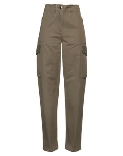 Rabanne Woman Pants Military Green Size 8 Cotton, Polyurethane