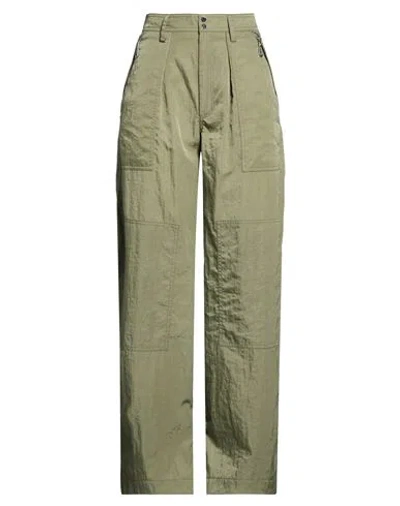 Rabanne Woman Pants Military Green Size 8 Polyamide