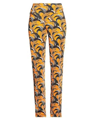 Rabanne Woman Pants Orange Size 12 Viscose, Elastane