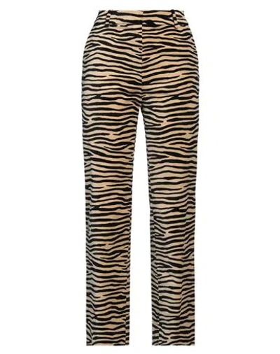 Rabanne Woman Pants Sand Size 14 Cotton, Elastane In Beige