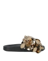 Rabanne Disc-embellished Slides In Gold