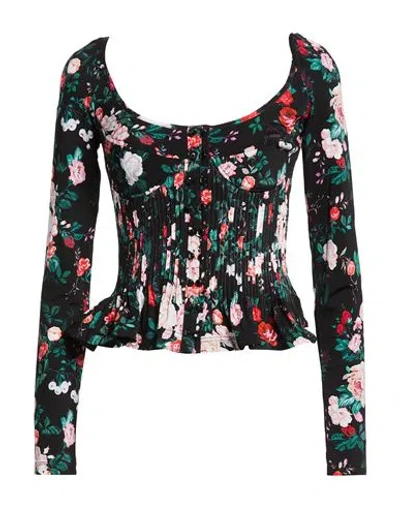 Rabanne Woman Shirt Black Size 4 Viscose, Elastane