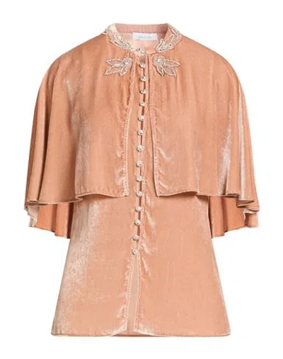 Rabanne Woman Shirt Blush Size 8 Viscose, Silk In Pink