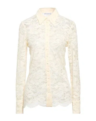 Rabanne Woman Shirt Cream Size 4 Polyamide, Elastane In Neutral
