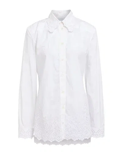 Rabanne Woman Shirt White Size 8 Cotton
