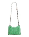 Rabanne Woman Shoulder Bag Light Green Size - Metal In Green