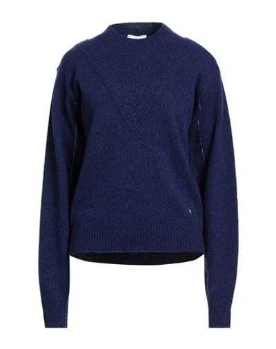 Rabanne Woman Sweater Midnight Blue Size L Wool, Cashmere, Lurex