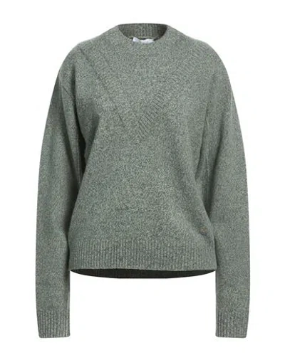 Rabanne Woman Sweater Sage Green Size L Wool, Cashmere, Lurex