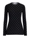 Rabanne Turtleneck Embellished Fitted Silhouette Long Sleeves In Black