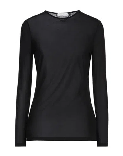 Rabanne Woman T-shirt Black Size 8 Cupro, Elastane
