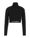 Rabanne Logo-underband Cropped Sweatshirt In Black