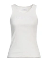 Rabanne Woman Tank Top White Size M Cotton, Elastane